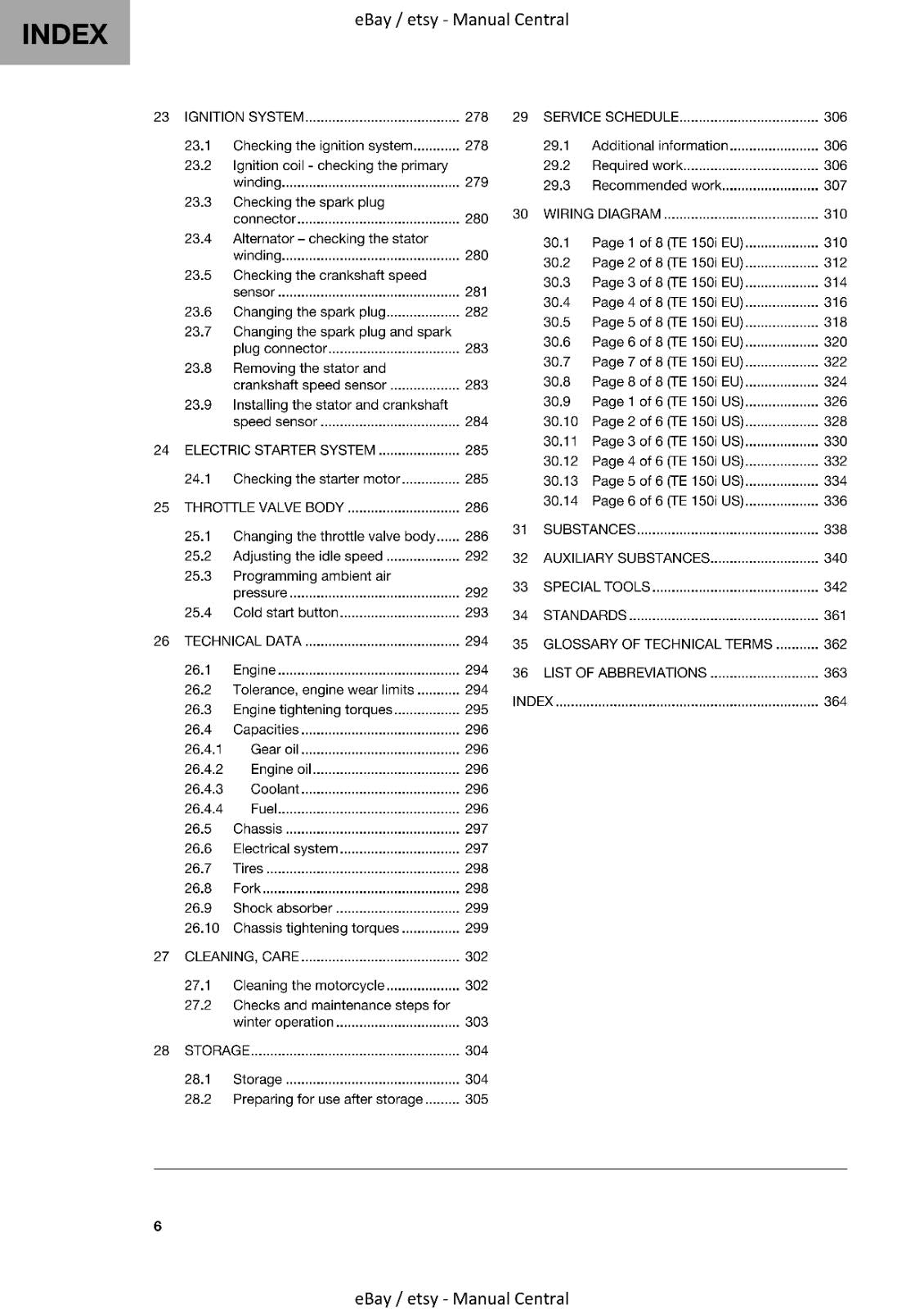 HUSQVARNA TE 150i 2022 EDITION REPAIR WORKSHOP SERVICE MANUAL REPRINTED