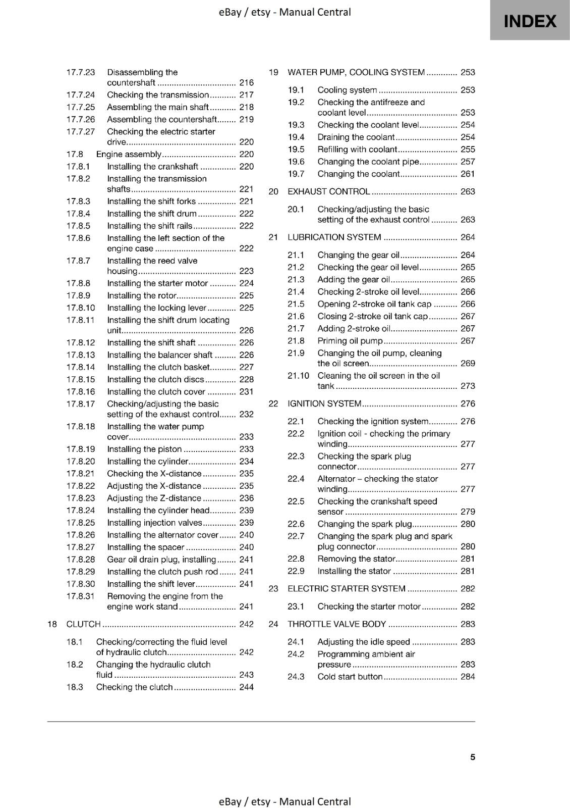 HUSQVARNA TX 300i 2022 EDITION REPAIR WORKSHOP SERVICE MANUAL REPRINTED