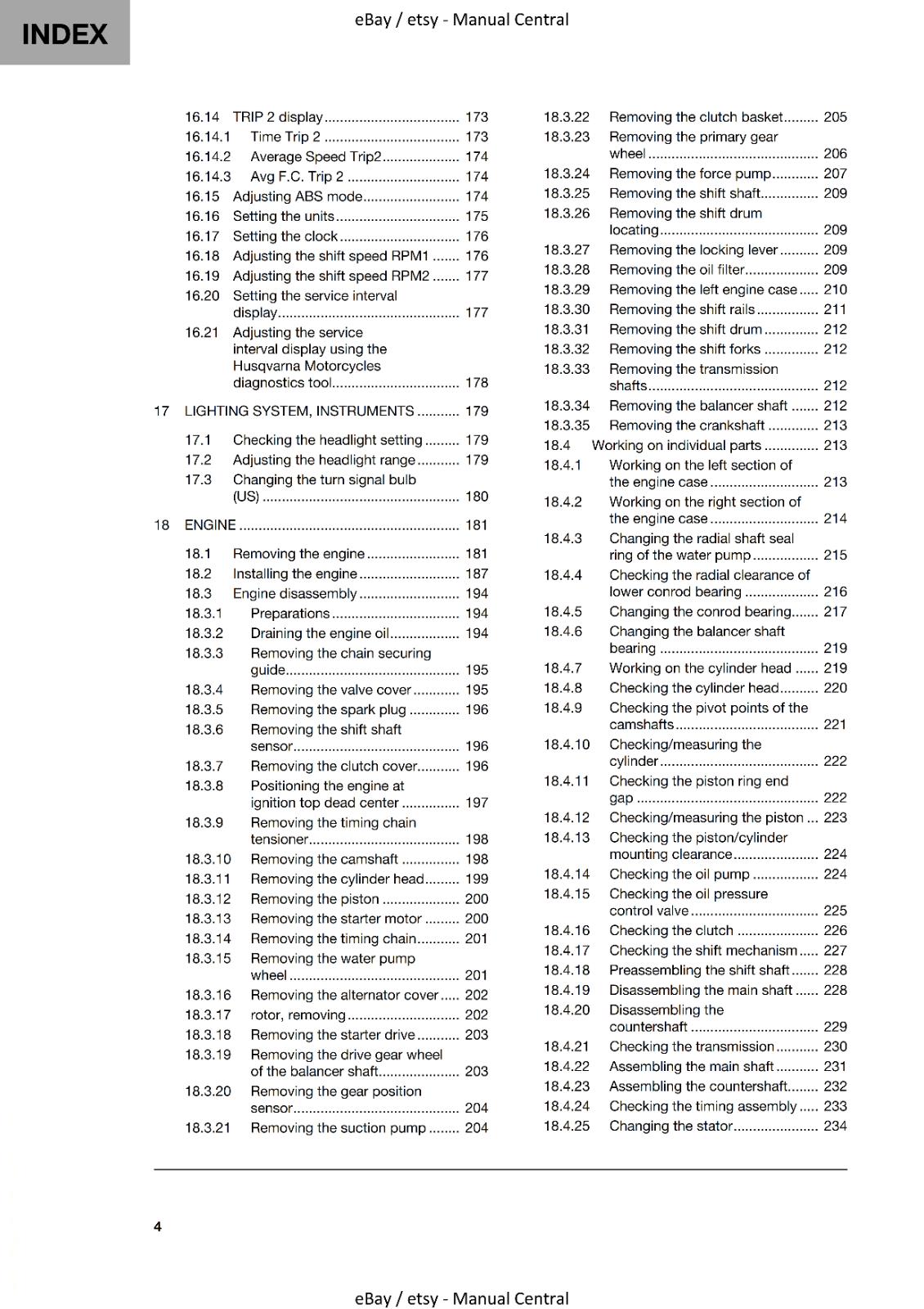 HUSQVARNA VITPILEN 401 2022 EDITION REPAIR WORKSHOP SERVICE MANUAL REPRINTED