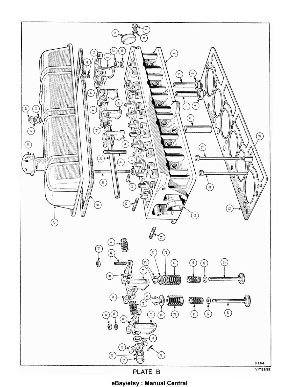 TRIUMPH VITESSE SALOON & CONVERTIBLE PARTS MANUAL REPRINT
