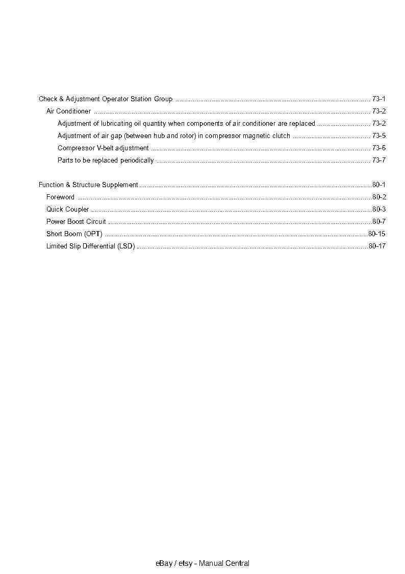 HITACHI ZW 550 WHEEL LOADER TECHNICAL MANUAL OPERATION PRINCIPLE REPRINTED 2009