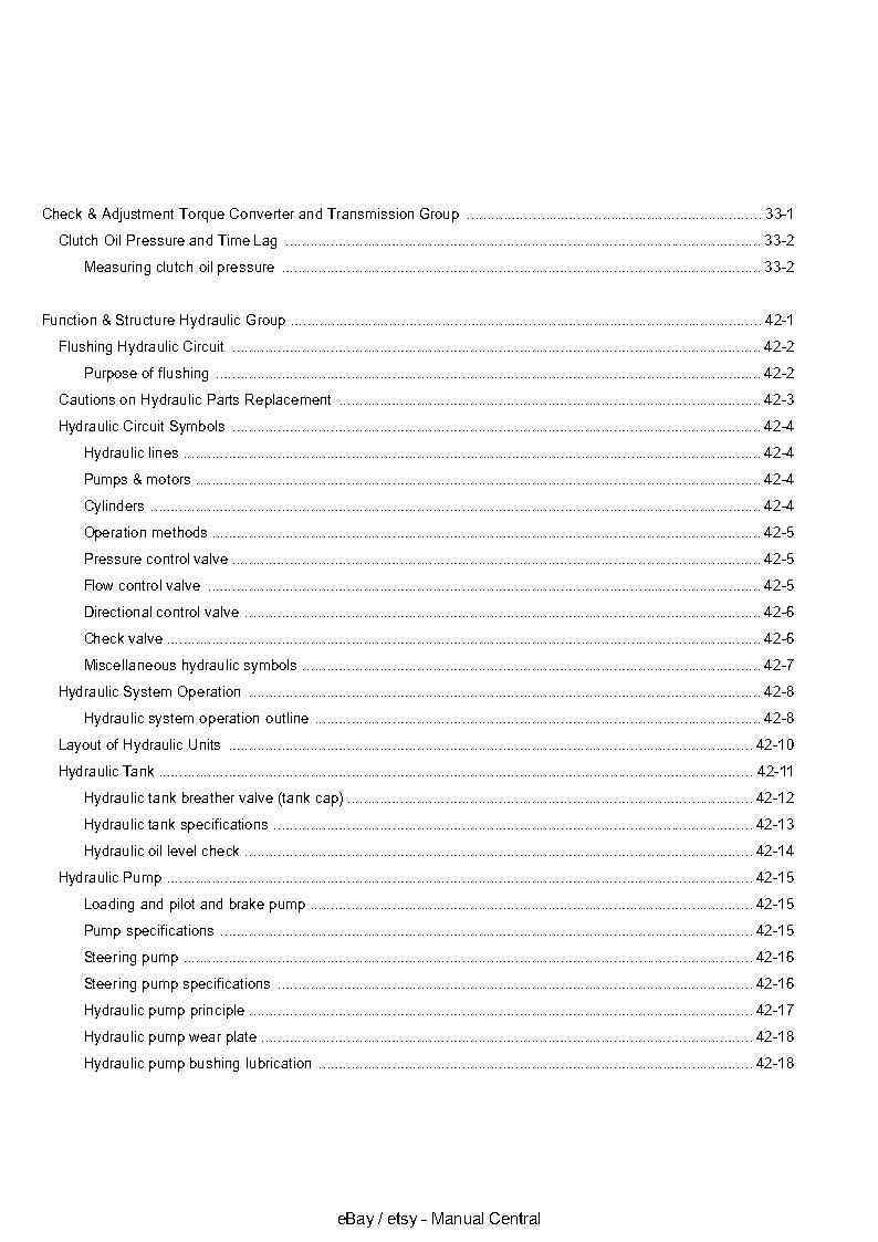 HITACHI ZW 550 WHEEL LOADER TECHNICAL MANUAL OPERATION PRINCIPLE REPRINTED 2009