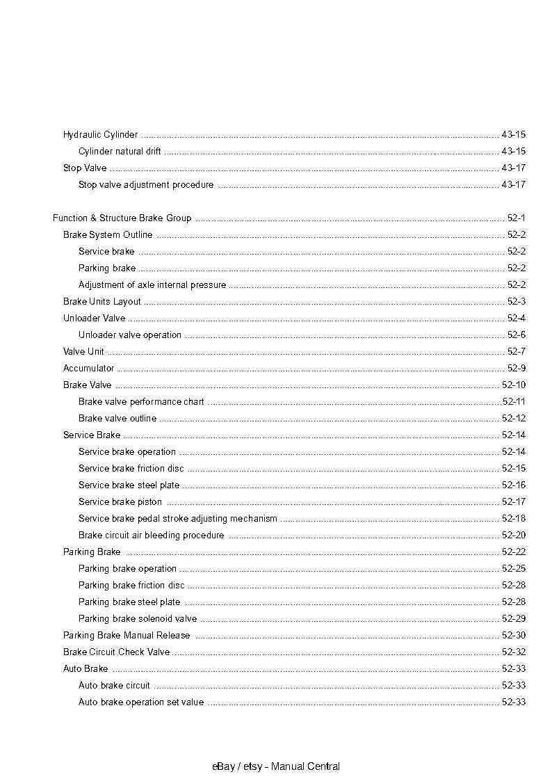 HITACHI ZW 550 WHEEL LOADER TECHNICAL MANUAL OPERATION PRINCIPLE REPRINTED 2009