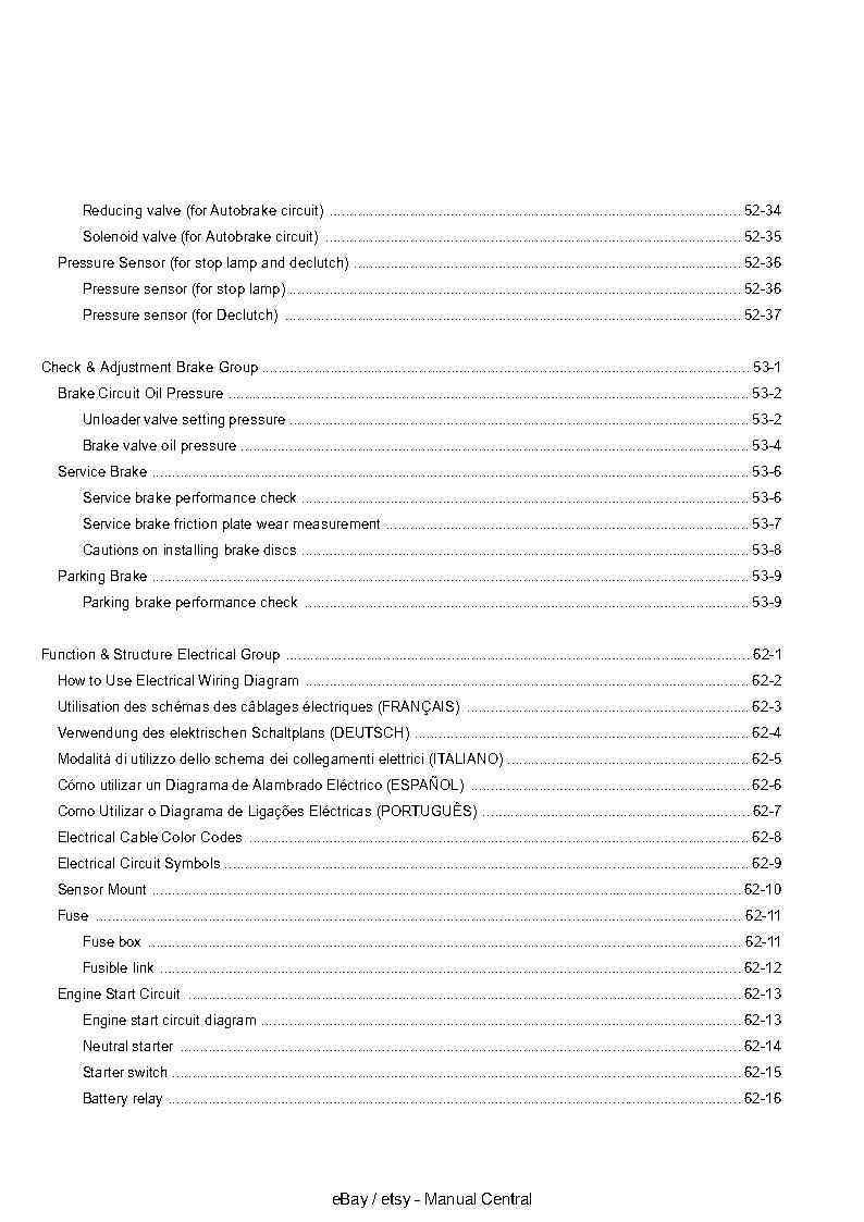 HITACHI ZW 550 WHEEL LOADER TECHNICAL MANUAL OPERATION PRINCIPLE REPRINTED 2009