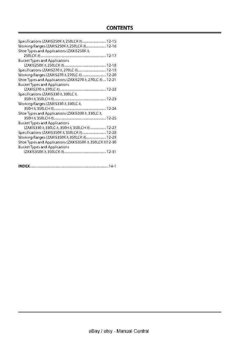 HITACHI ZAXIS 200-3 270-3 330-3 HYDRAULIC EXCABATOR OPERATOR MANUAL 2006 REPRINT