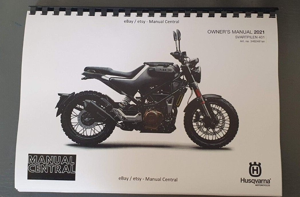 HUSQVARNA 2021 MOTORBIKE OWNER MANUALS REPRINTED COMB BOUND