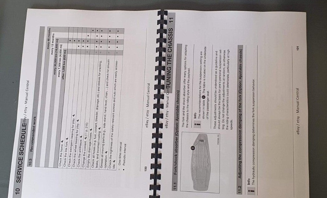 HUSQVARNA 2021 MOTORBIKE OWNER MANUALS REPRINTED COMB BOUND