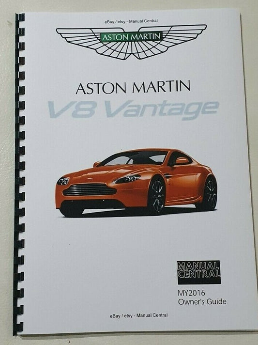 ASTON MARTIN V8 VANTAGE  & S USER GUIDE OWNERS MANUAL REPRINT A4 COMB BOUND