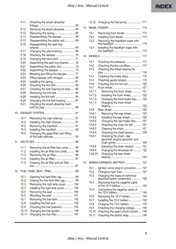 HUSQVARNA TE 250i 300i ROCKSTAR 2021 EDITION WORKSHOP SERVICE MANUAL REPRINTED