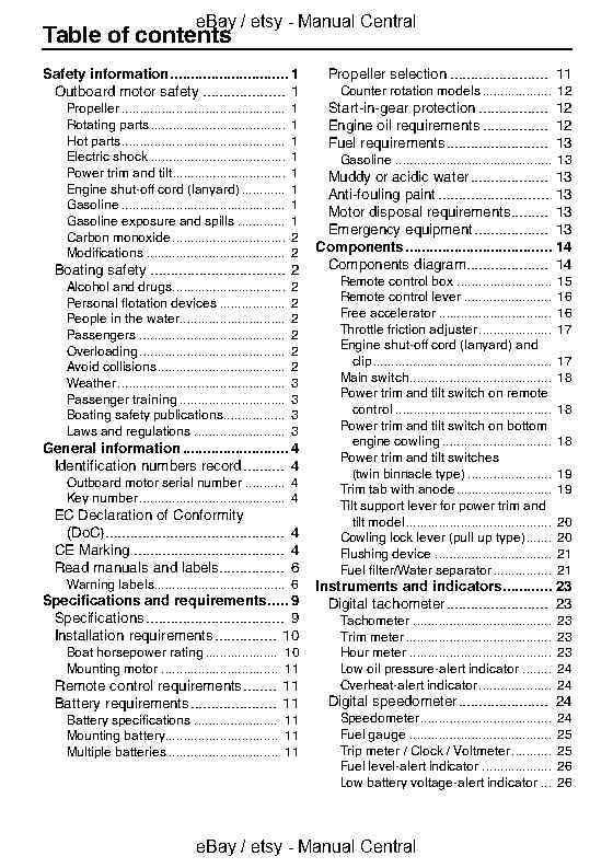 YAMAHA F200C FL200C F225B FL225B 2009 OWNER MANUAL REPRINTED