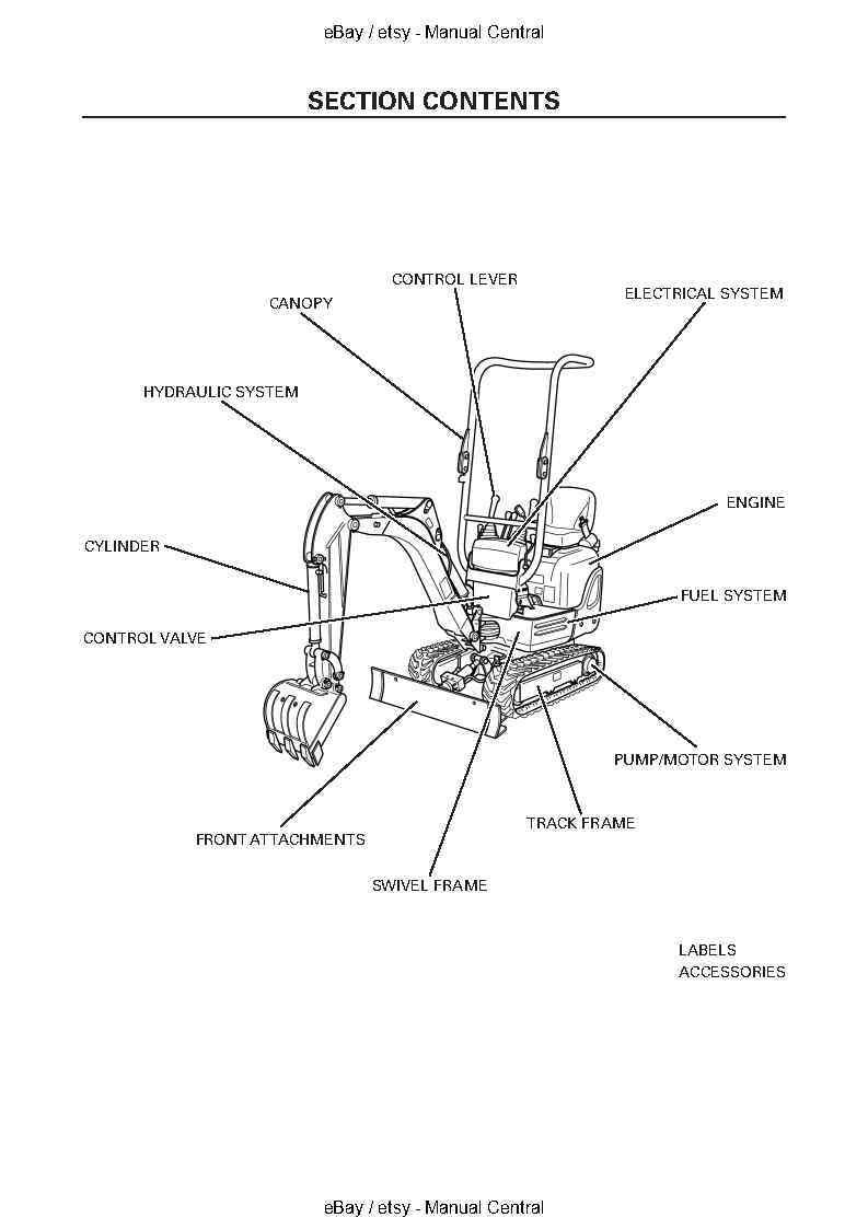 KUBOTA MINI EXCAVATOR K008-3 U10-3 PARTS MANUAL REPRINTED AUG 11 COMB BOUND