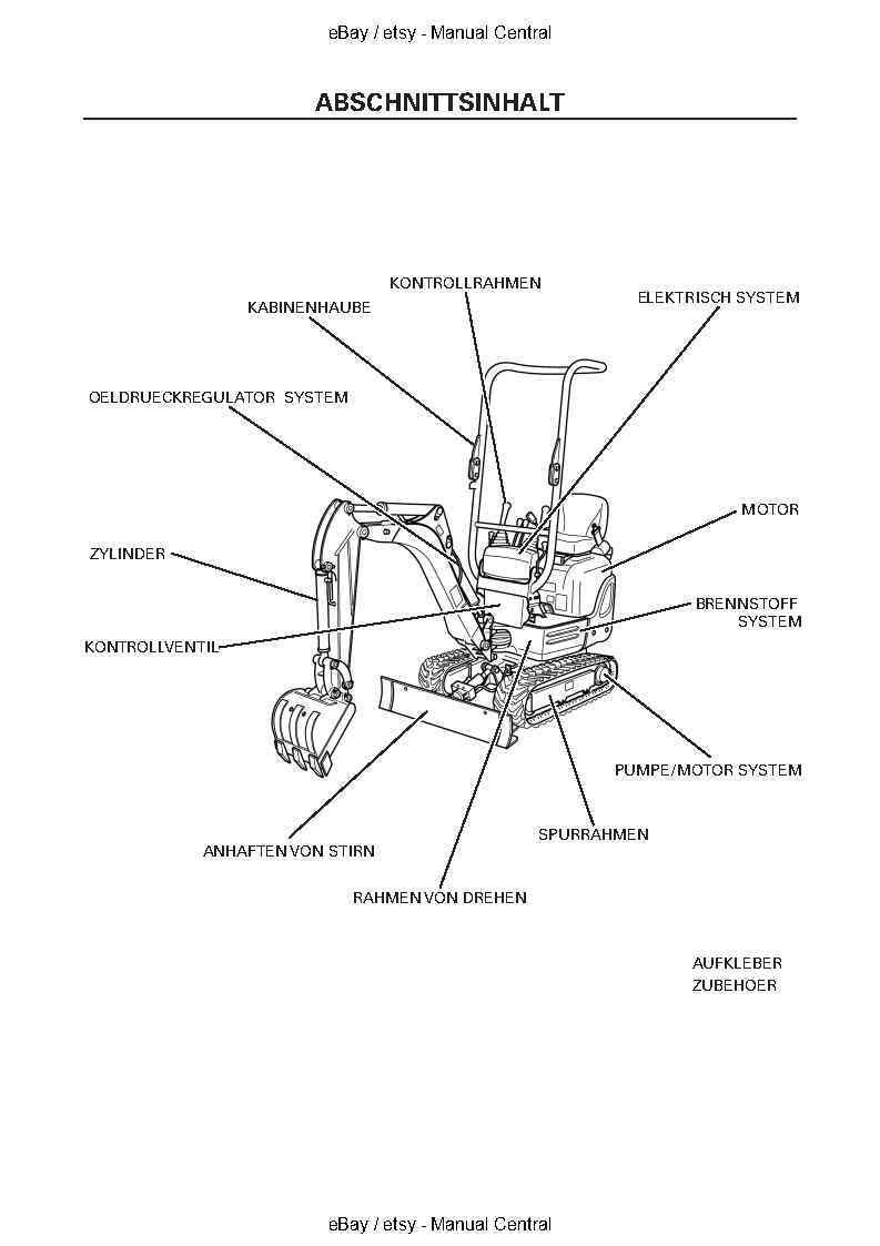 KUBOTA MINI EXCAVATOR K008-3 U10-3 PARTS MANUAL REPRINTED AUG 11 COMB BOUND