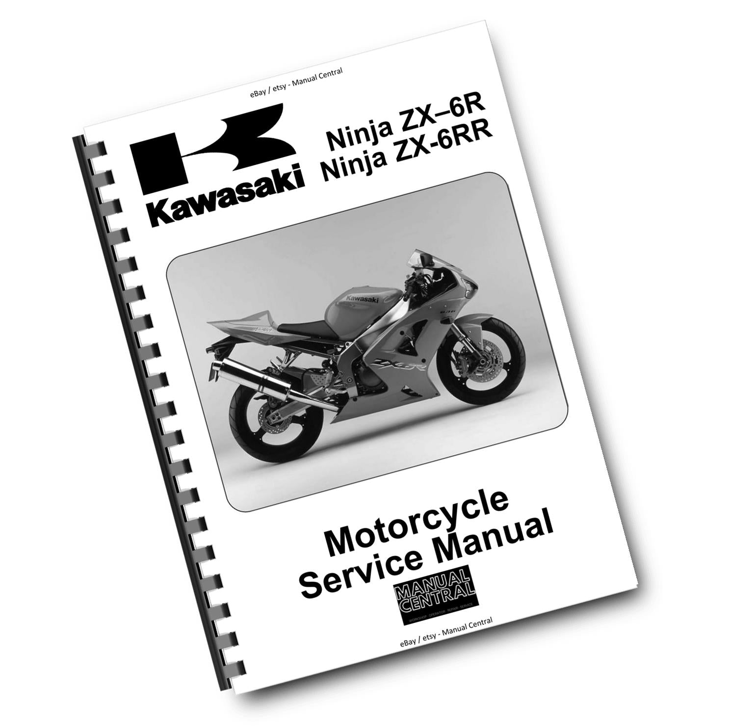 KAWASAKI MOTORCYCLE NINJA ZX-6R ZX-6RR SERVICE MANUAL 2003 - 2004 REPRINTED
