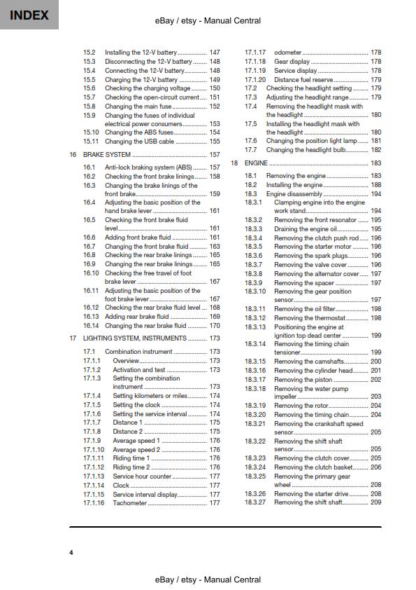 HUSQVARNA 701 ENDURO EU 2021 REPAIR WORKSHOP SERVICE MANUAL REPRINTED COMB BOUND