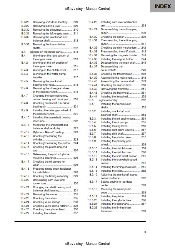 HUSQVARNA 701 ENDURO EU 2021 REPAIR WORKSHOP SERVICE MANUAL REPRINTED COMB BOUND