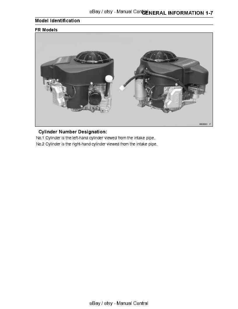 KAWASAKI FX481V FX541V FX600V 4 STROKE AIR COOLED GASOLINE ENGINE MANUAL 2009