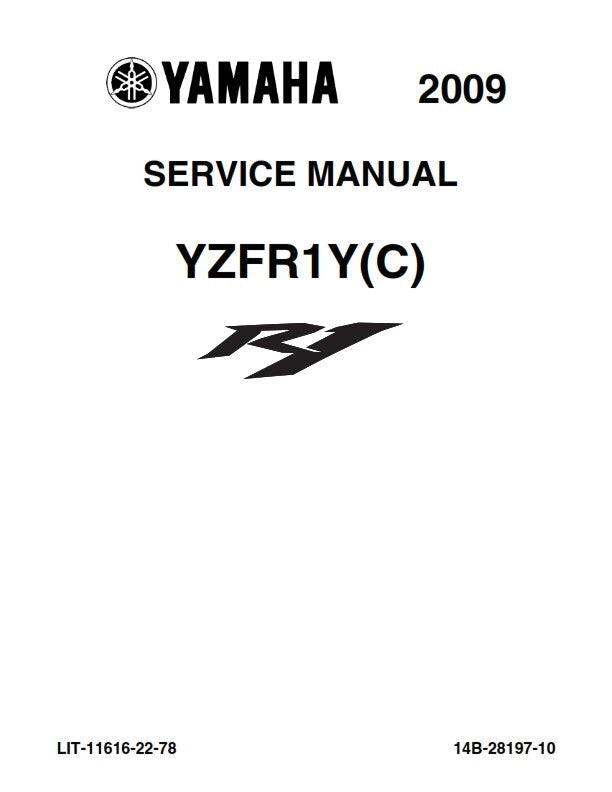 YAMAHA YZF-R1 Y(C) 2009 SERVICE MANUAL REPRINTED COMB BOUND