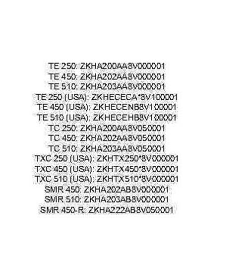 HUSQVARNA TE TC TXC SMR 250 450 510 2008 REPAIR WORKSHOP SERVICE MANUAL REPRINT