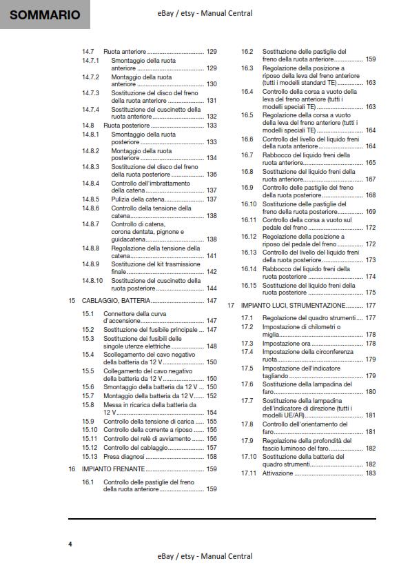 ITALIAN - HUSQVARNA 2022 - TE 250i 300i ROCKSTAR - MANUALE DI RIPARAZIONE