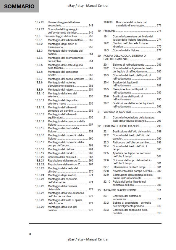 ITALIAN - HUSQVARNA 2022 - TE 250i 300i ROCKSTAR - MANUALE DI RIPARAZIONE