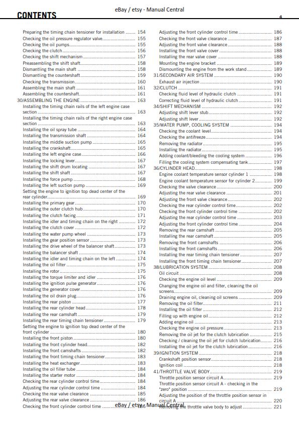 KTM 2009 1190 RC8 R - UK AUS FR JP - WORKSHOP REPAIR SERVICE MANUAL REPRINTED