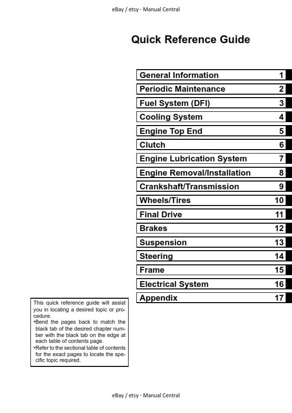 KAWASAKI MOTORCYCLE Z1000 2003 TO 2006 SERVICE WORKSHOP REPAIR MANUAL