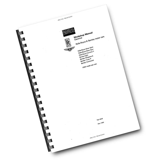 ROLLS ROYCE SILVER SPIRIT SPUR CORNICHE II ELECTRICAL SUPPLEMENT 1989 TSD4848