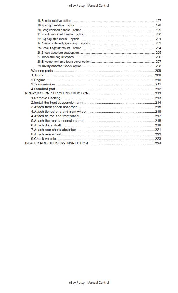 JOYNER JNSZ1100SVB 1100 VIPER OWNER SERVICE PARTS MANUAL 2009 REPRINTED