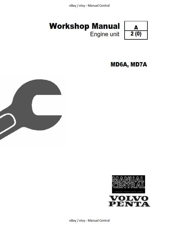 VOLVO PENTA ENGINE UNIT MD6A MD7A WORKSHOP SERVICE REPAIR MANUAL