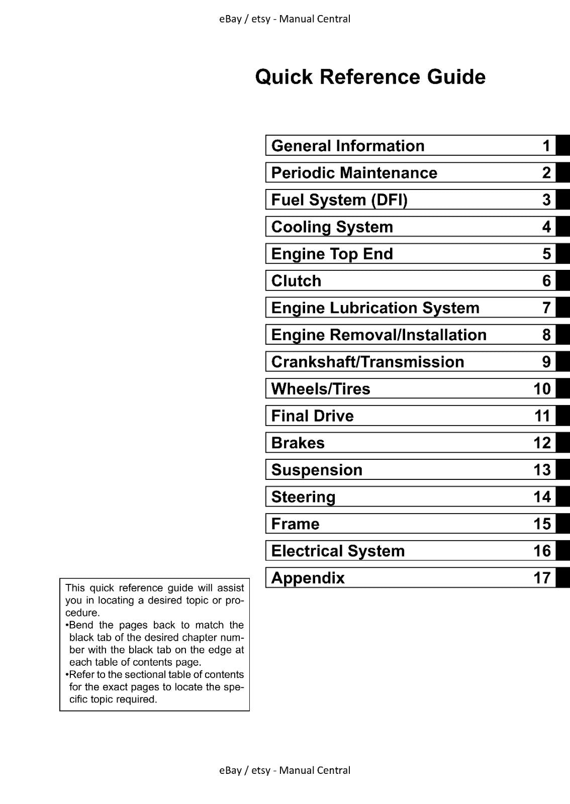 KAWASAKI MOTORCYCLE Z1000 ABS WORKSHOP SERVICE REPAIR 2014 TO 2015 MODELS