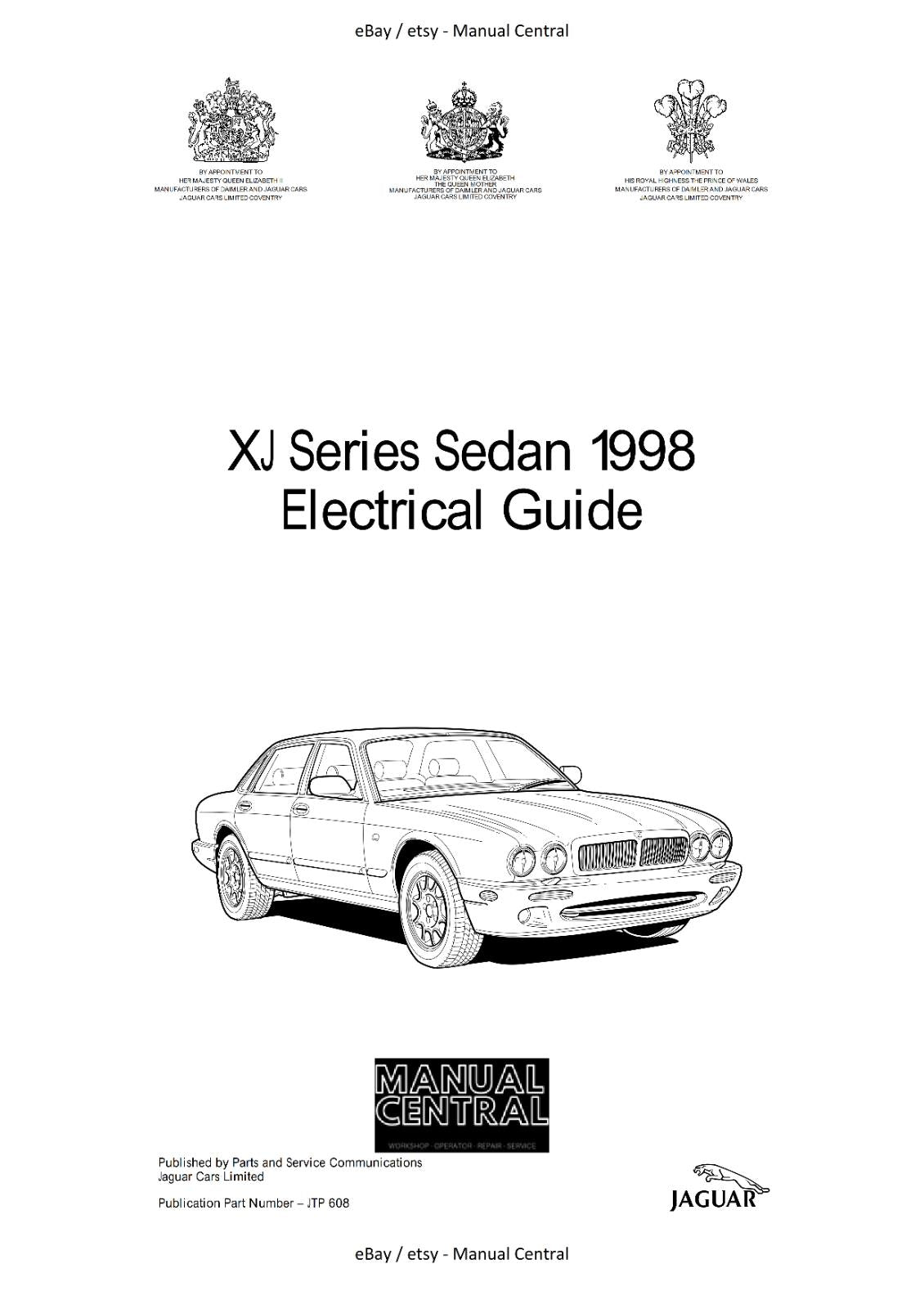 JAGUAR XJ SERIES SEDAN 1998 ELECTRICAL GUIDE WIRING MANUAL REPRINTED COMB BOUND