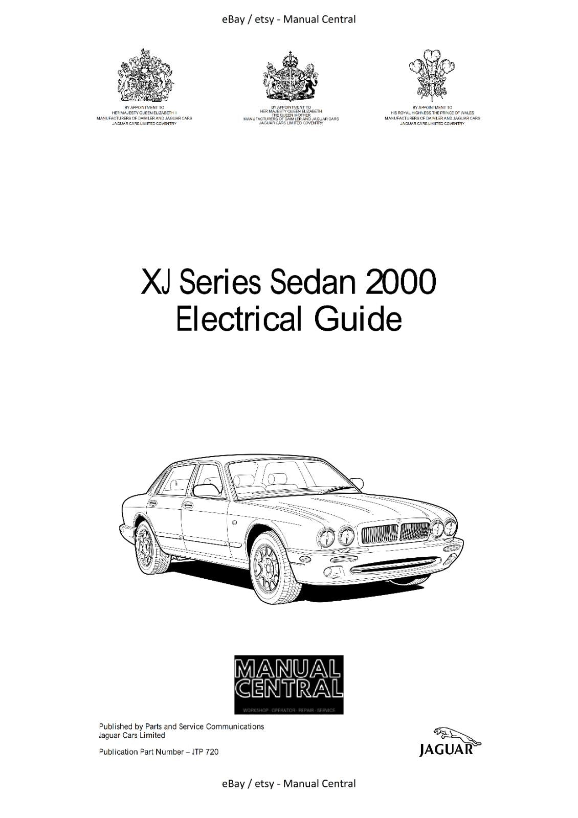 JAGUAR XJ SERIES SEDAN 2000 ELECTRICAL GUIDE MANUAL WIRING REPRINTED COMB BOUND