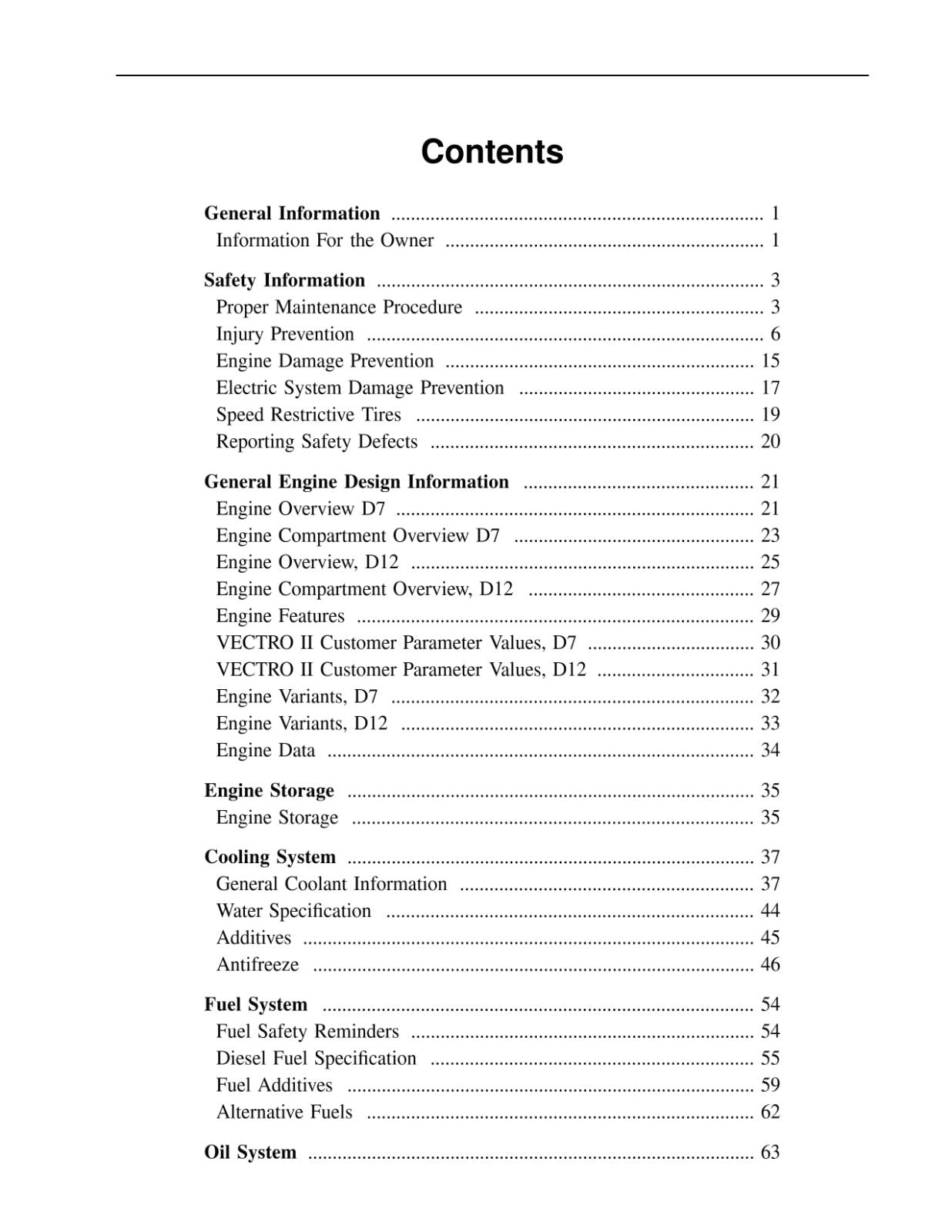 VOLVO TRUCKS D7 D12 ENGINE OPERATOR MAINTENANCE MANUAL 2002 EDITION