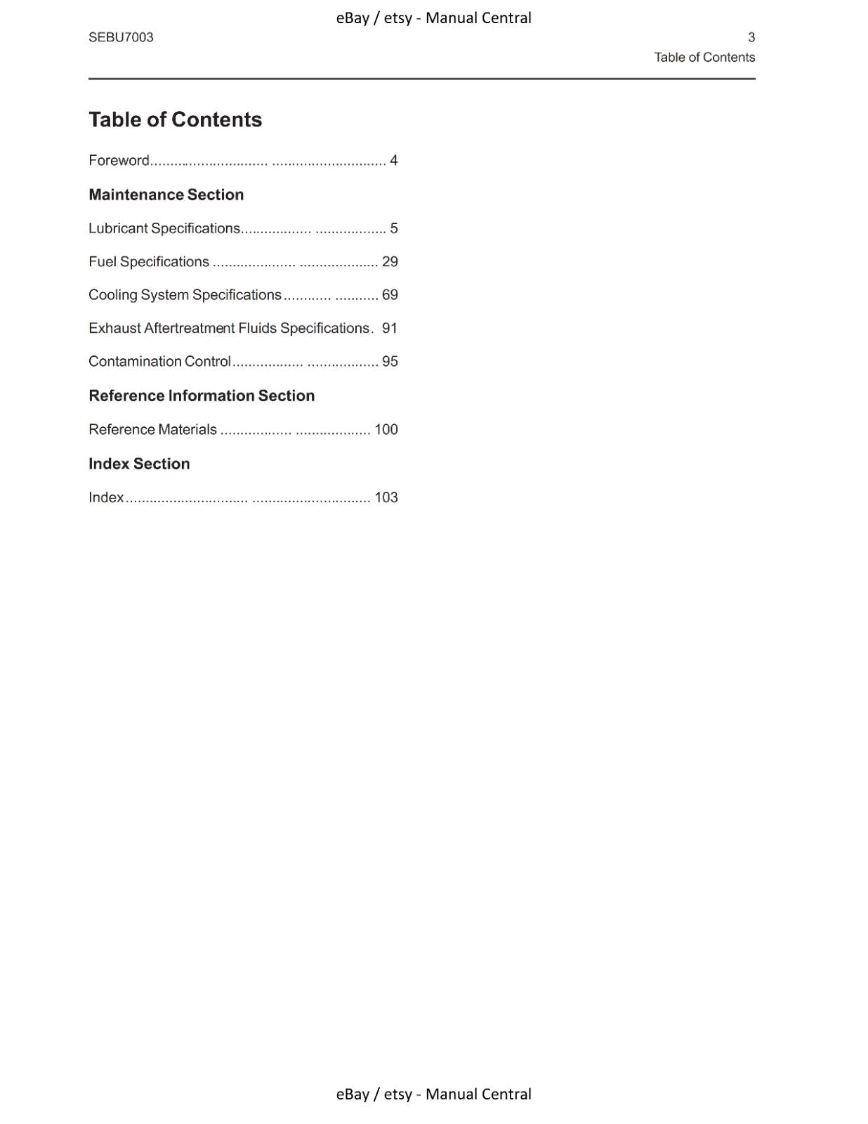 CATERPILLAR 3600 & C280 SERIES - DIESEL ENGINE FLUIDS RECOMMENDATIONS - 2013