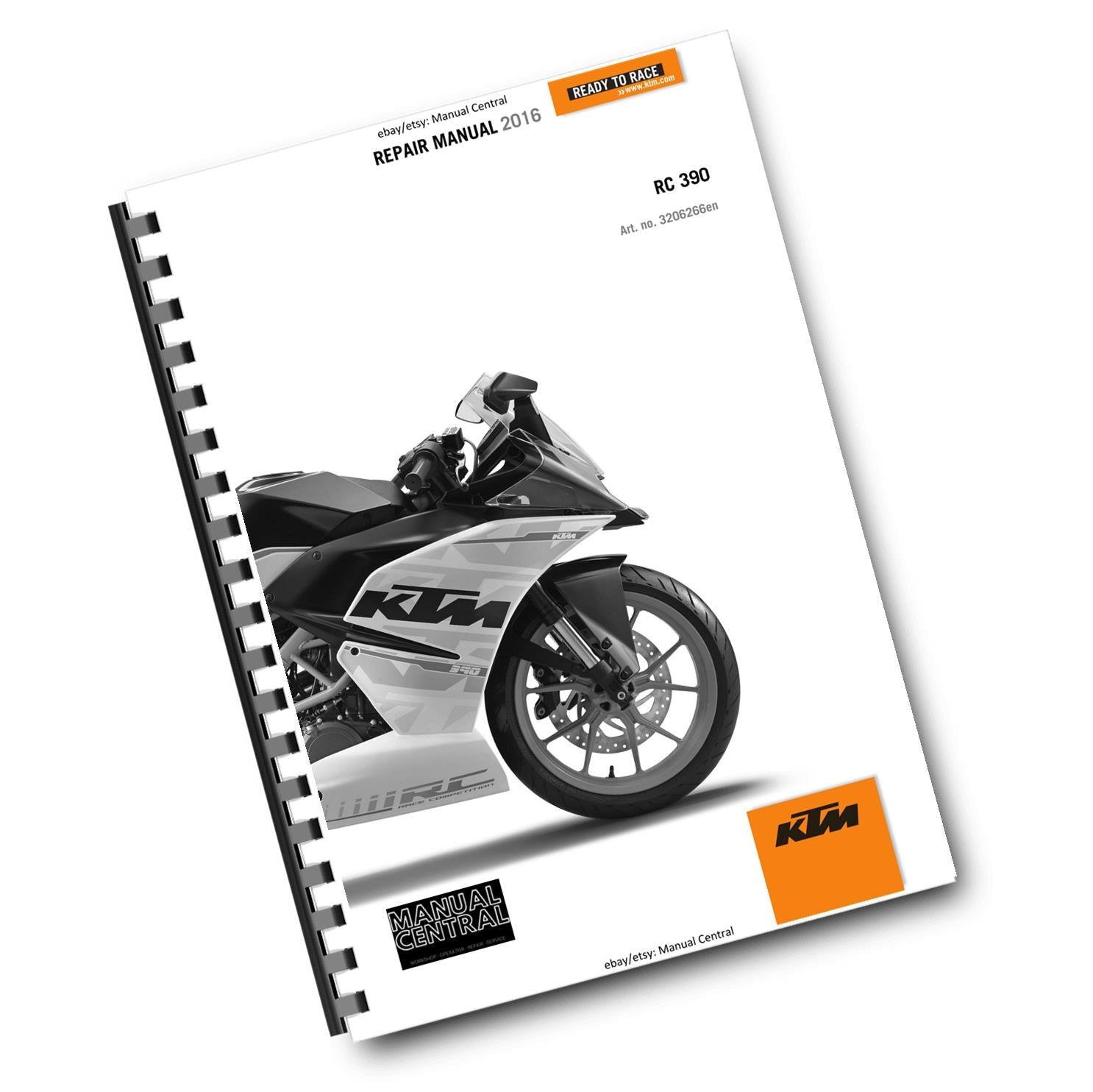 KTM 2016 RC 390 WORKSHOP REPAIR SERVICE MANUAL REPRINTED