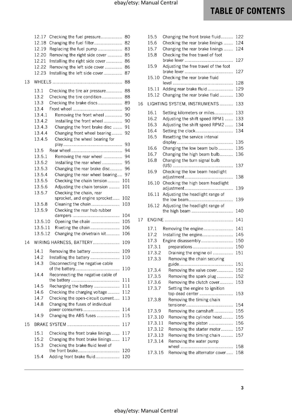 KTM 2016 RC 390 WORKSHOP REPAIR SERVICE MANUAL REPRINTED