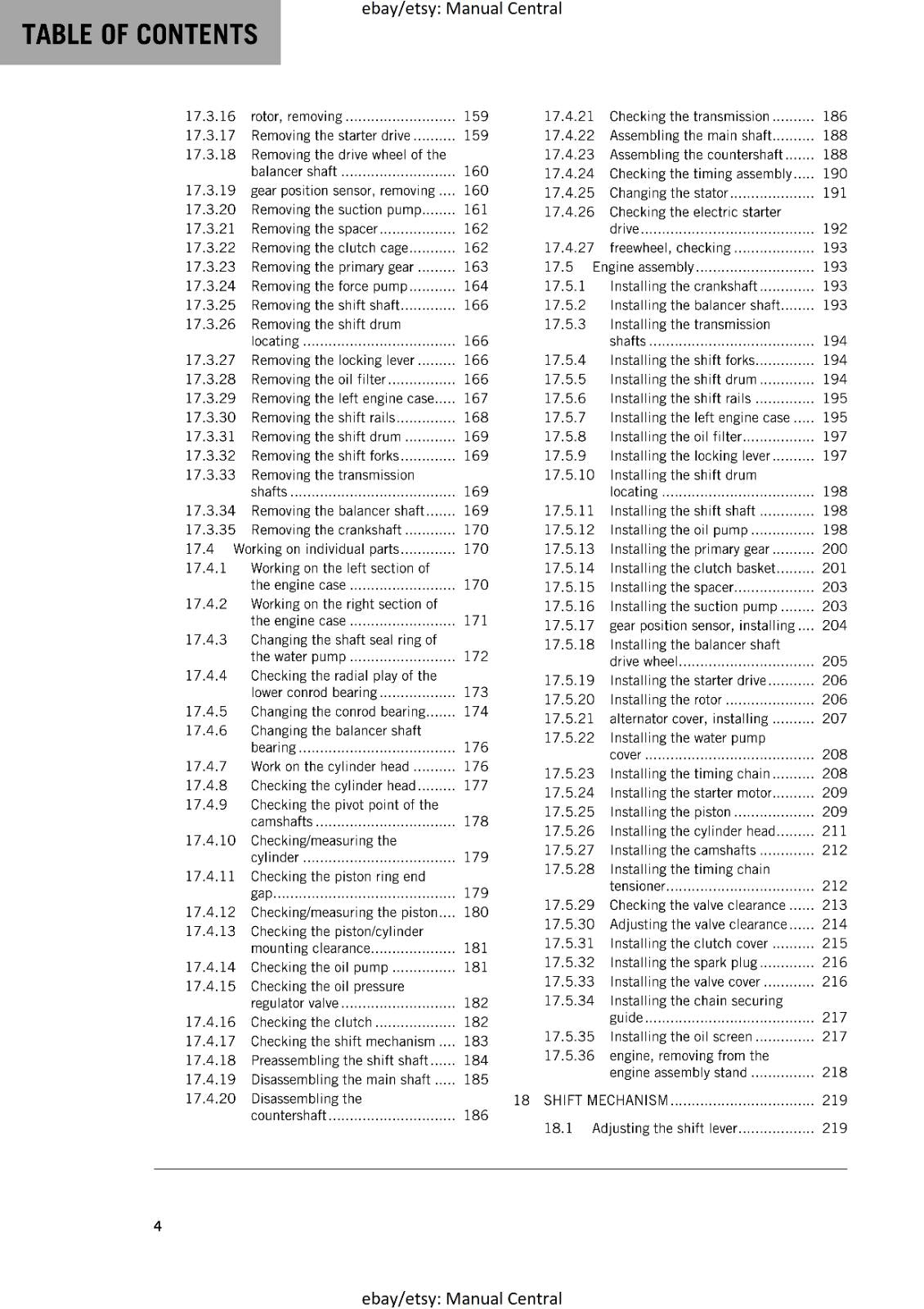 KTM 2016 RC 390 WORKSHOP REPAIR SERVICE MANUAL REPRINTED