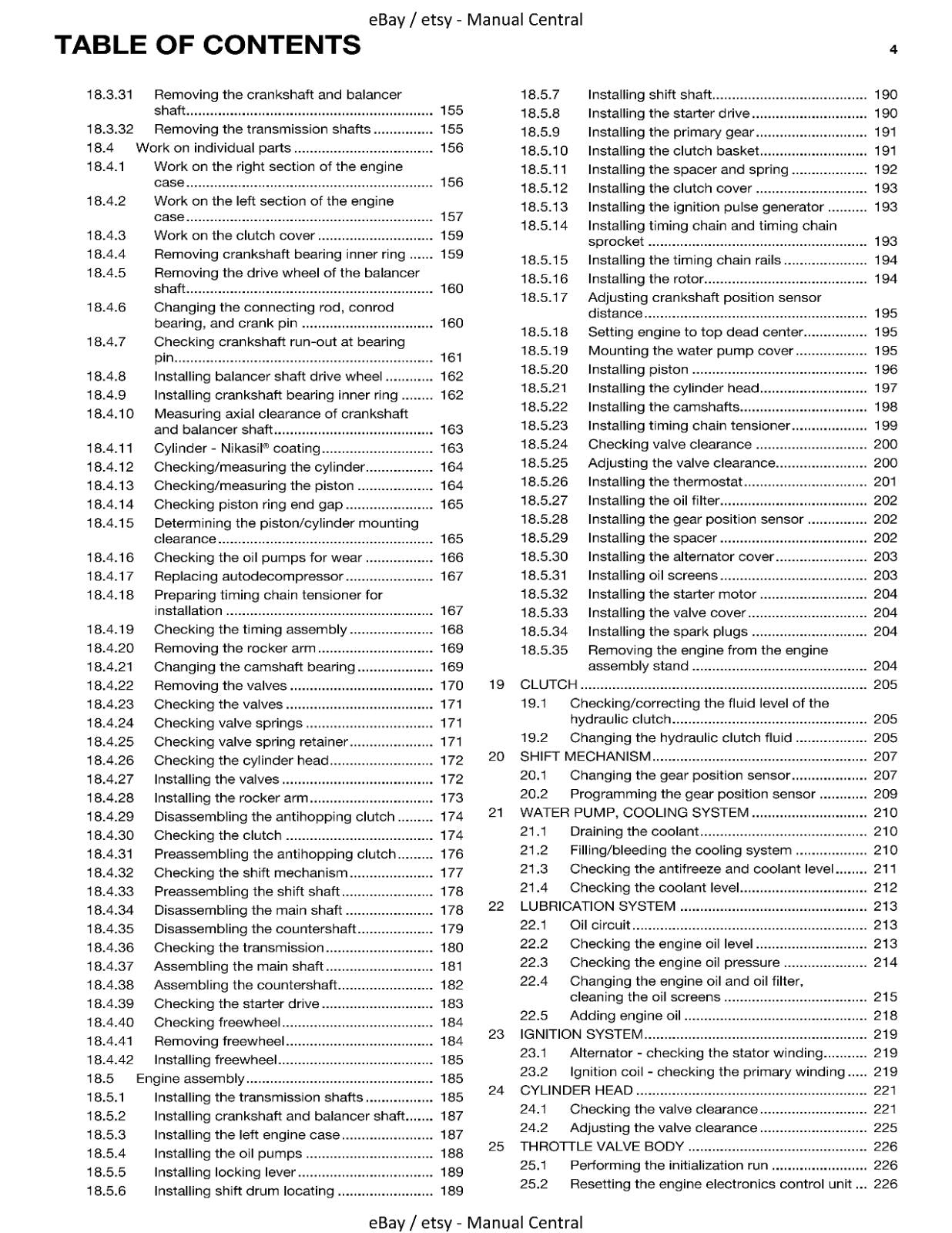 HUSQVARNA 701 ENDURO EU 2016 REPAIR WORKSHOP SERVICE MANUAL REPRINTED COMB BOUND