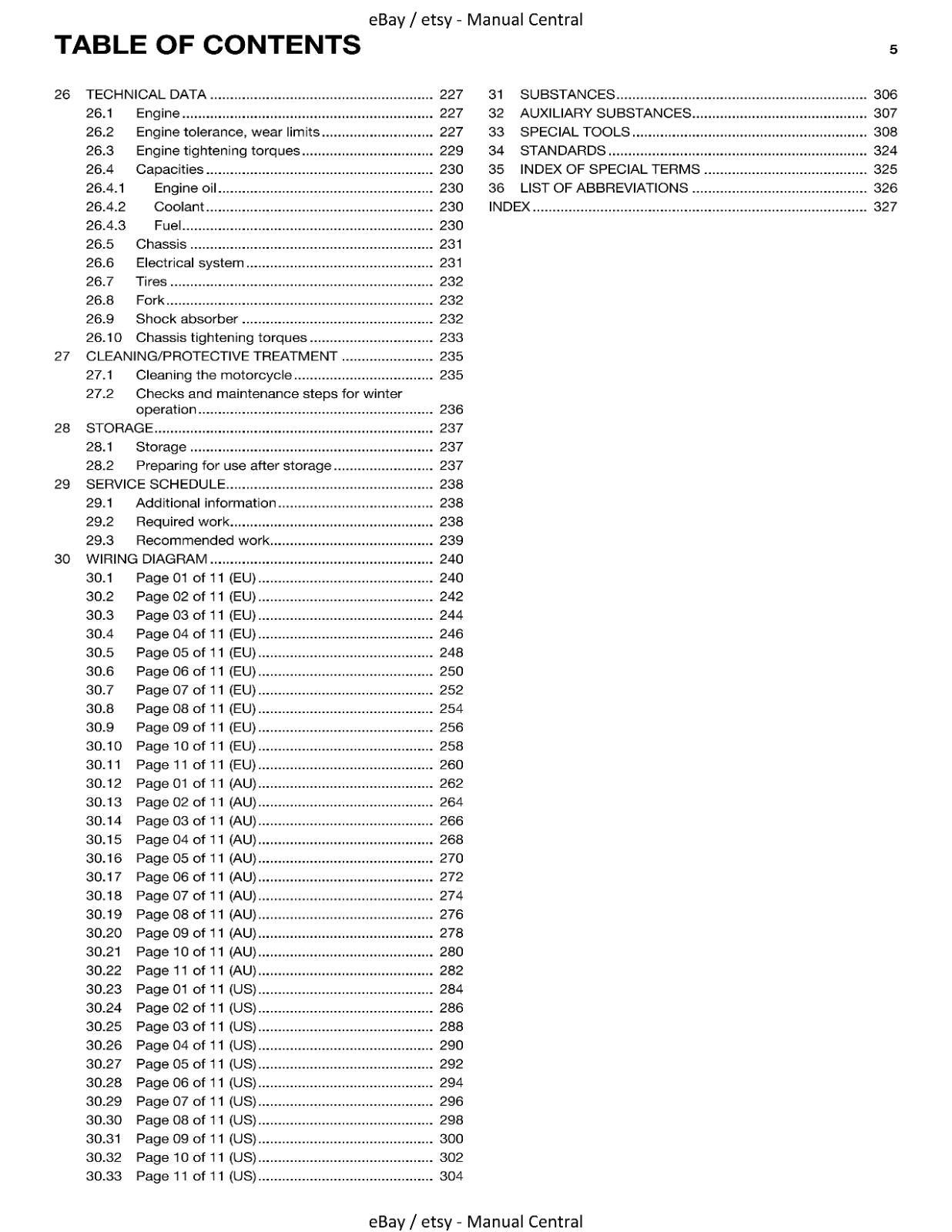 HUSQVARNA 701 ENDURO EU 2016 REPAIR WORKSHOP SERVICE MANUAL REPRINTED COMB BOUND