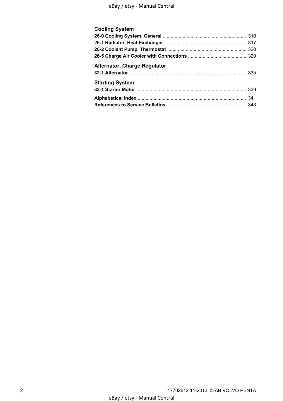 VOLVO PENTA GROUP 21-26 TAD1650-51GE TAD1640-42VE-B WORKSHOP MANUAL REPRINTED