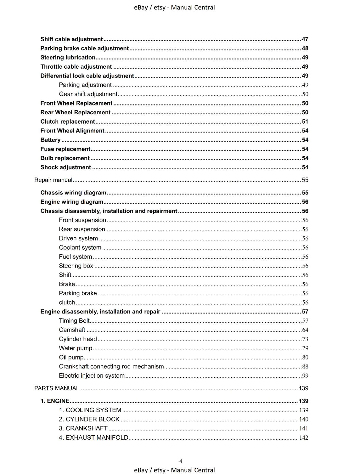JOYNER TROOPER T2 T4 OWNER SERVICE PARTS MANUAL 2008 REPRINTED