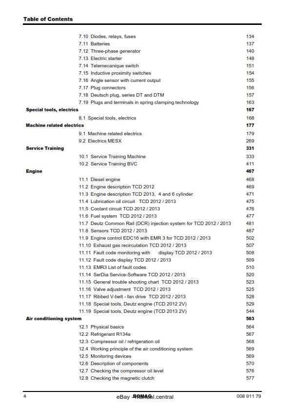 BOMAG BW 213 DH-4 BVC SERVICE WORKSHOP REPAIR MANUAL REPRINT 12/2007 EDITION