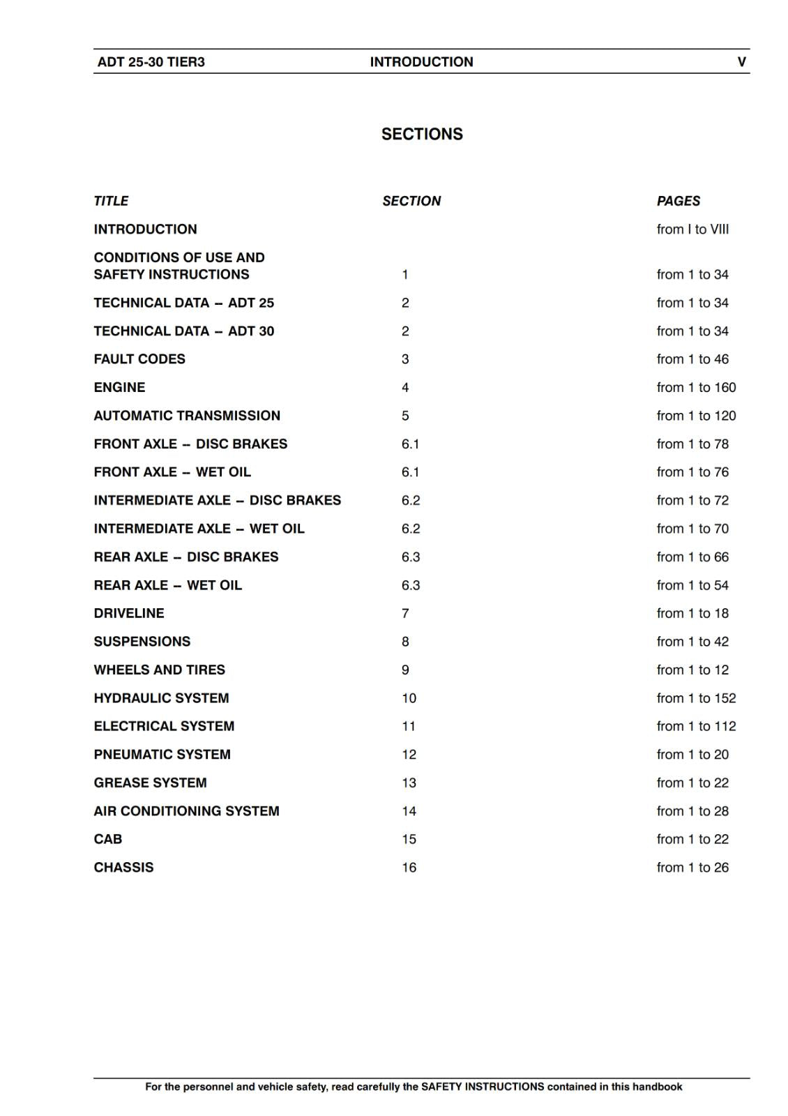 ASTRA ADT 25-30 TIER 3 TRUCK WORKSHOP SERVICE MANUAL REPRINTED COMB BOUND 2007