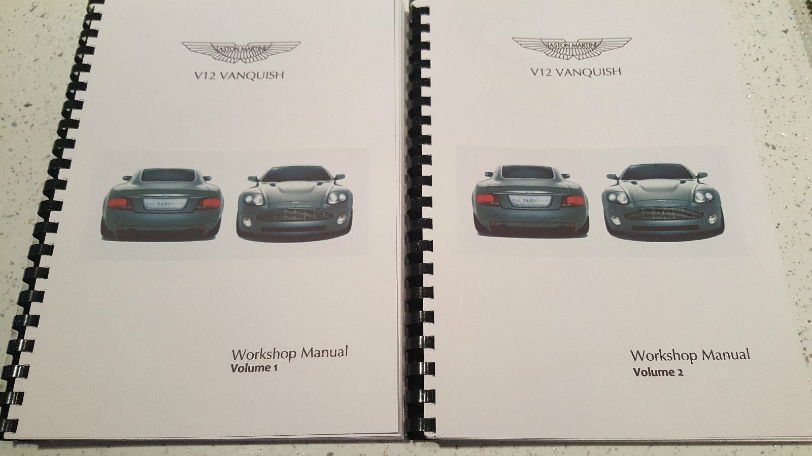 ASTON MARTIN V12 VANQUISH 01-07 PARTS WORKSHOP & OBD MANUAL SET REPRINTED