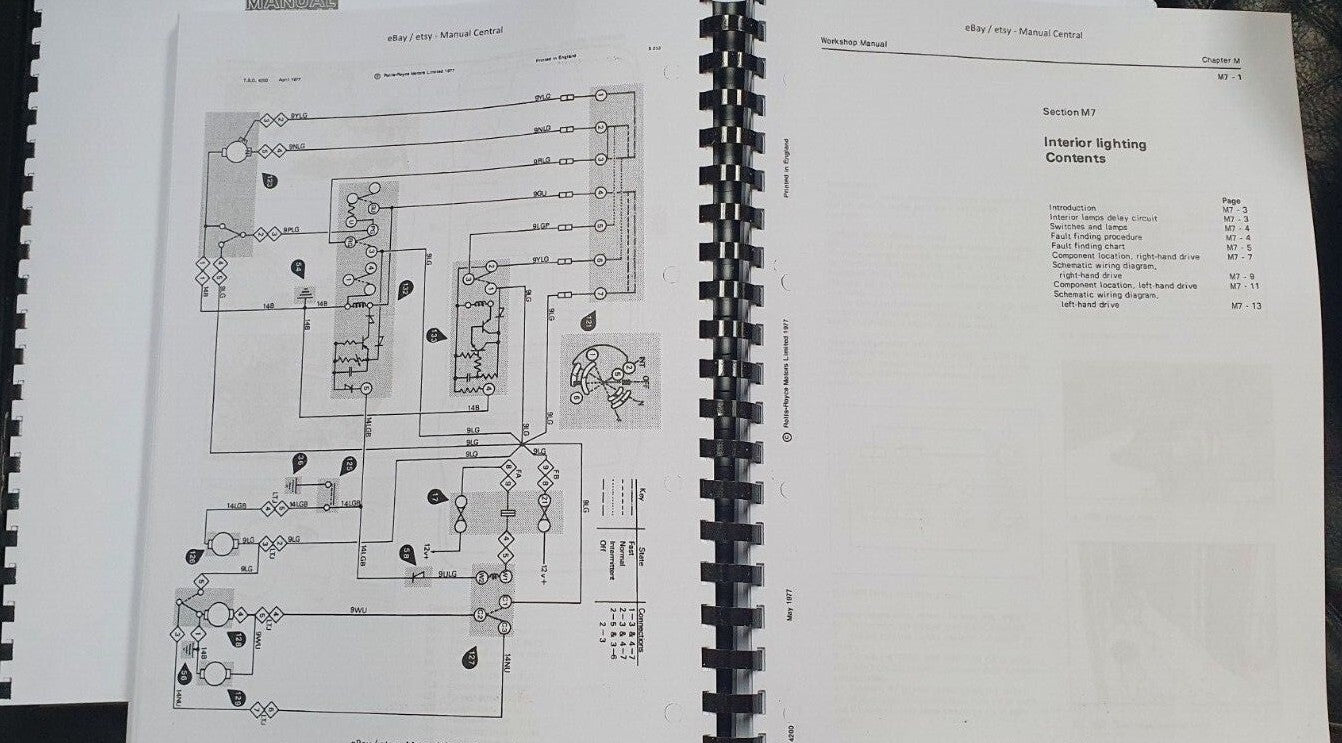 ROLLS ROYCE CAMARGUE / BENTLEY T2 / CORNICHE WORKSHOP 1977 - 1980 TSD4200