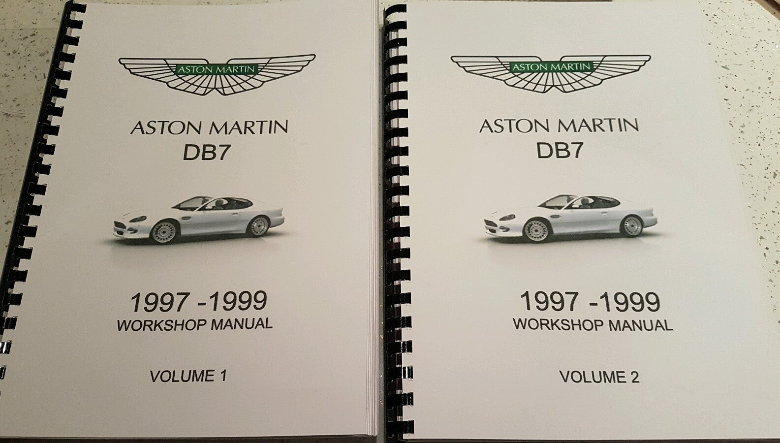 ASTON MARTIN - DB7 1997 - 1999  - WORKSHOP PARTS & OBD II MANUALS COMPLETE SET