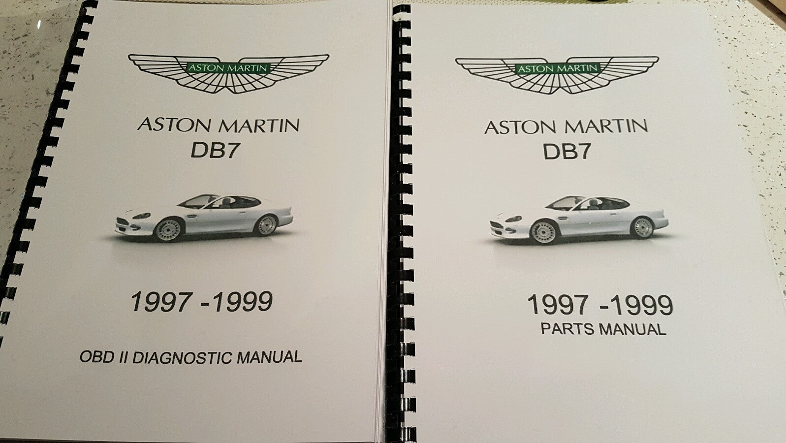 ASTON MARTIN - DB7 1997 - 1999  - WORKSHOP PARTS & OBD II MANUALS COMPLETE SET