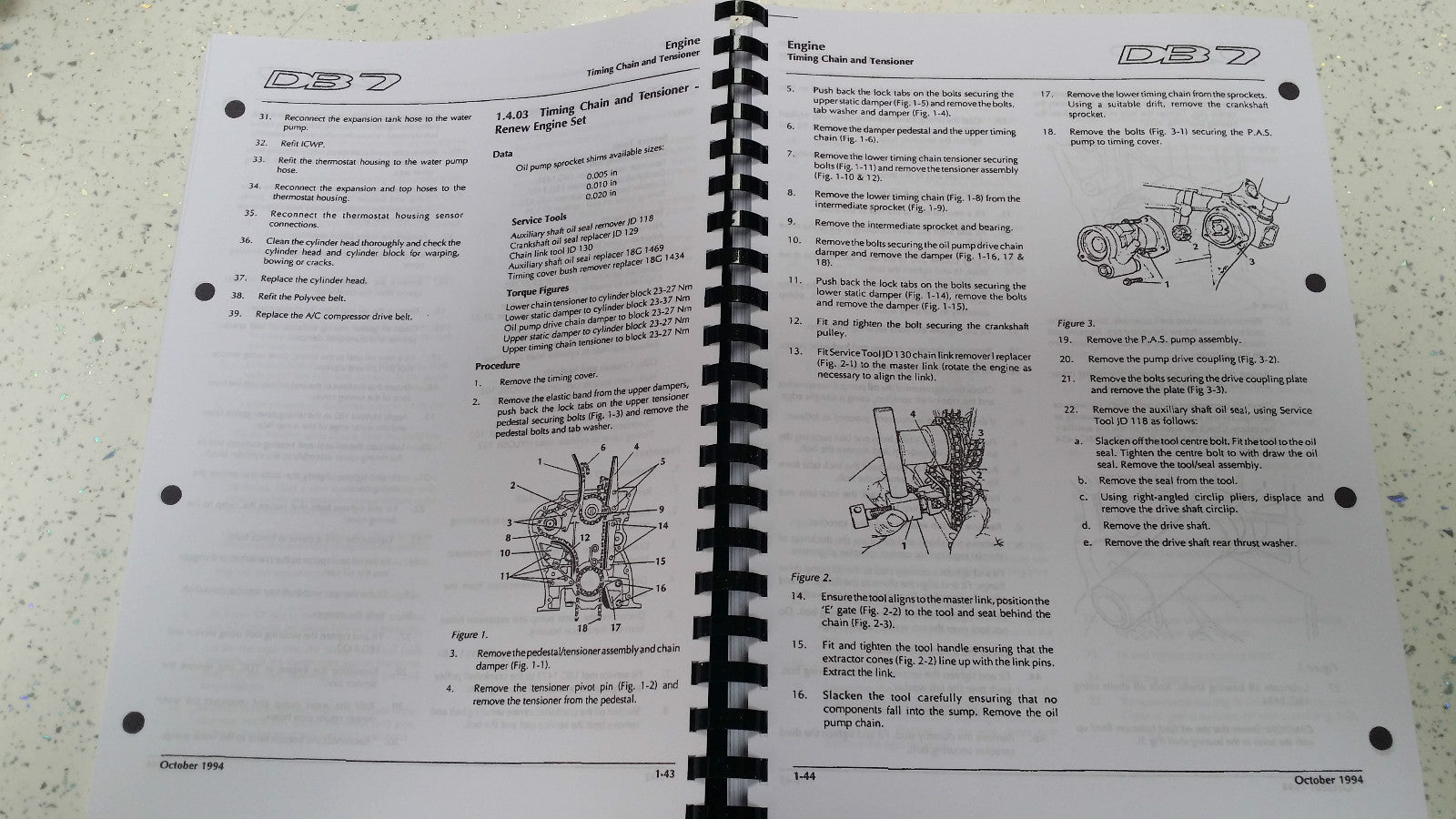 ASTON MARTIN - DB7 1997 - 1999  - WORKSHOP PARTS & OBD II MANUALS COMPLETE SET
