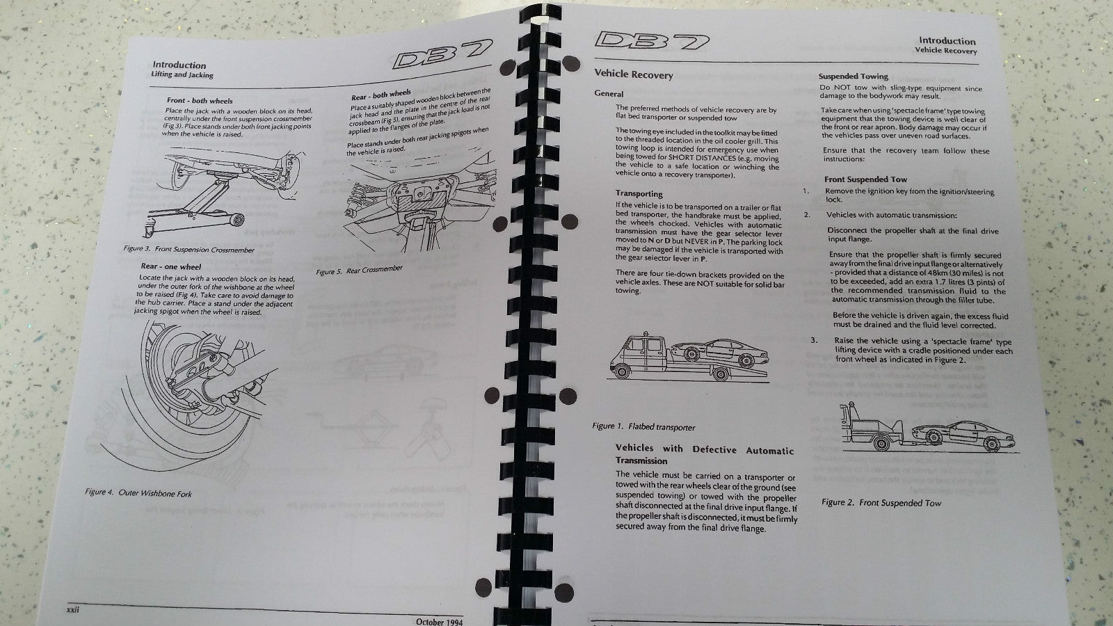 ASTON MARTIN - DB7 1997 - 1999  - WORKSHOP PARTS & OBD II MANUALS COMPLETE SET