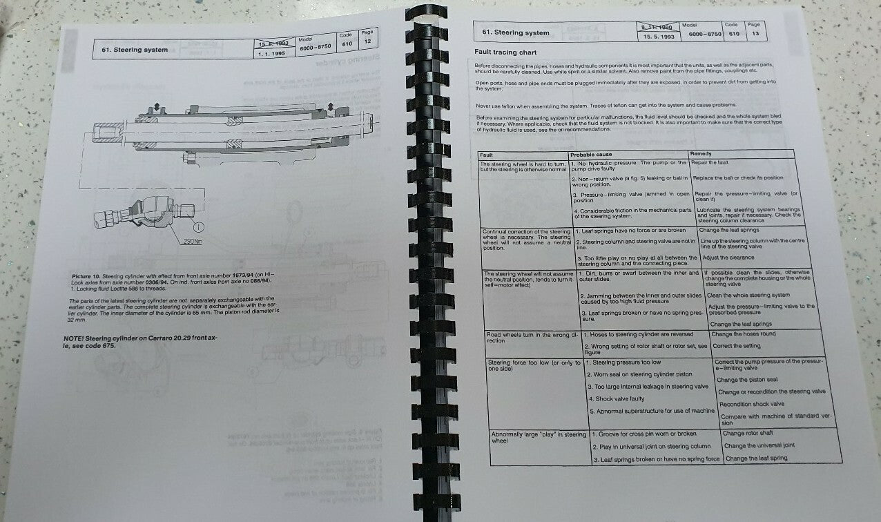 VALTRA TRACTOR 6000 - 8950 WORKSHOP SERVICE MANUAL 2002 EDITION REPRINT